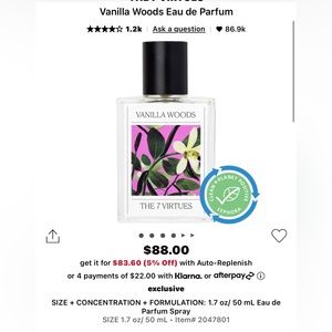 The 7 Virtues - Vanilla Woods Eau de Parfume 1.7oz